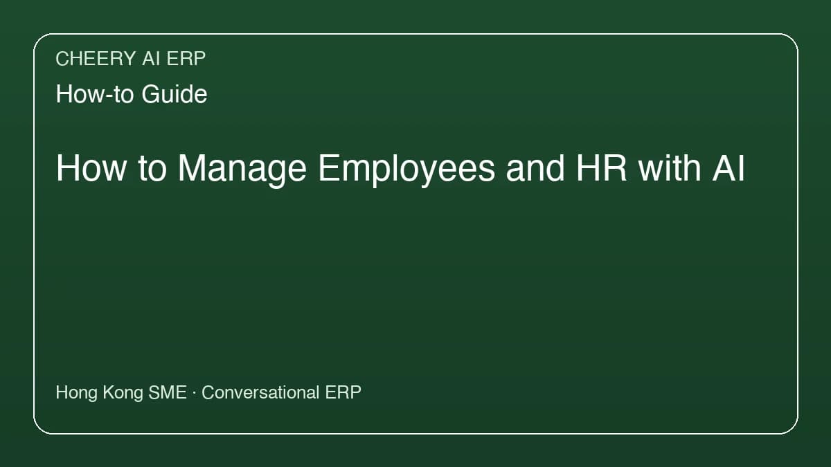 How to Manage Employees and HR with AI
