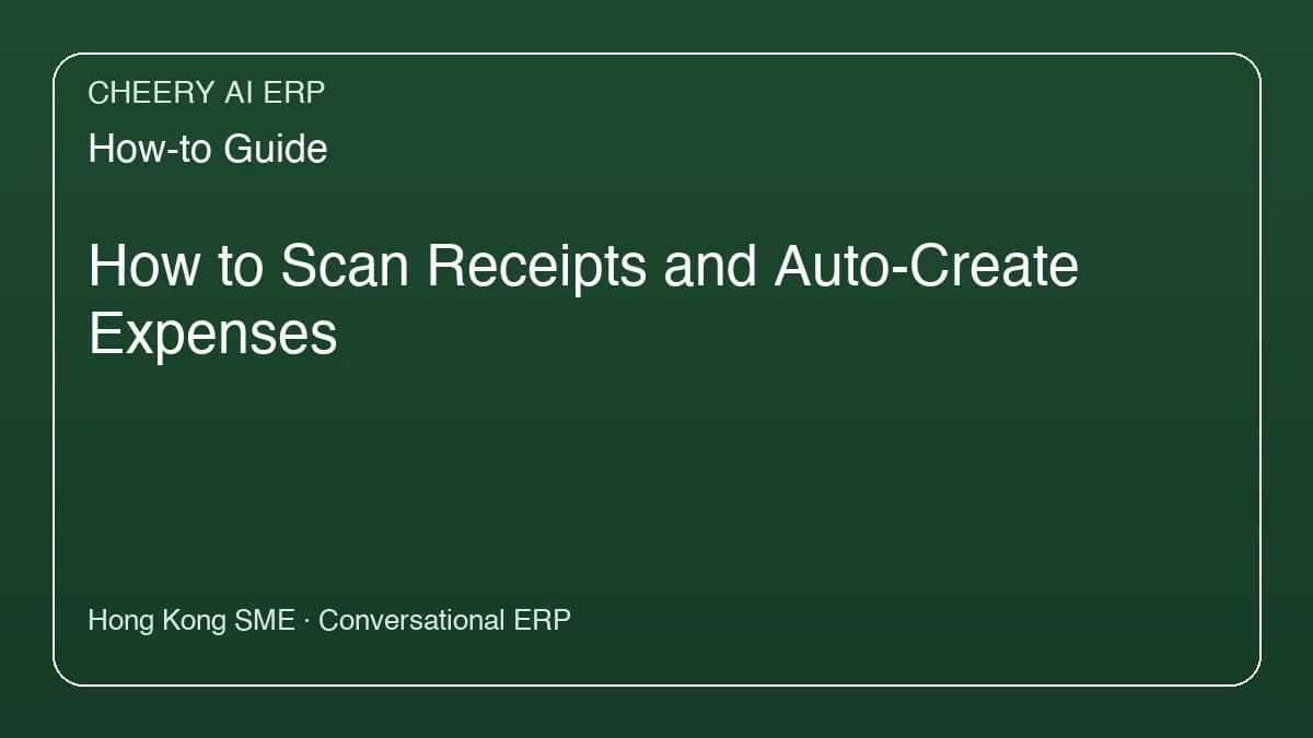 How to Scan Receipts and Auto-Create Expenses